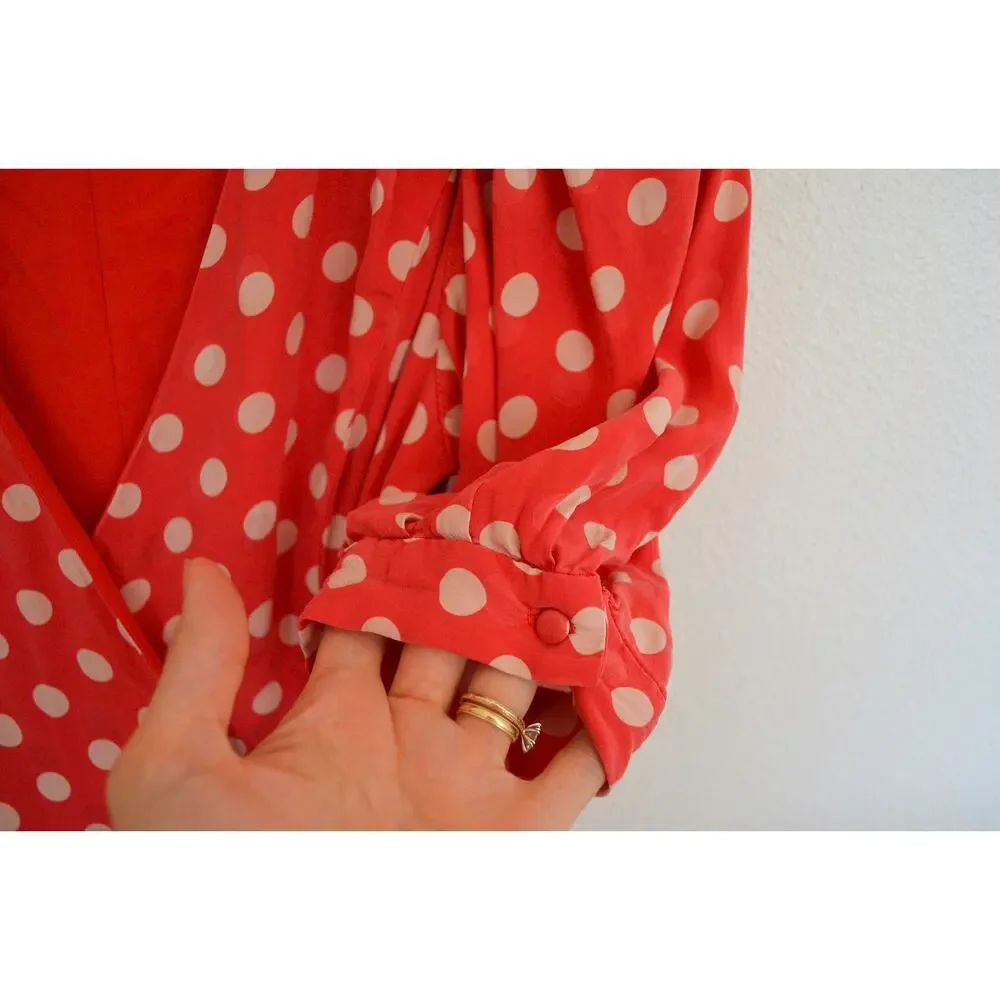 Ronny Kobo x Anthropologie Anna Red Polka Dot Mini Dress Size XS - Picture 6 of 10